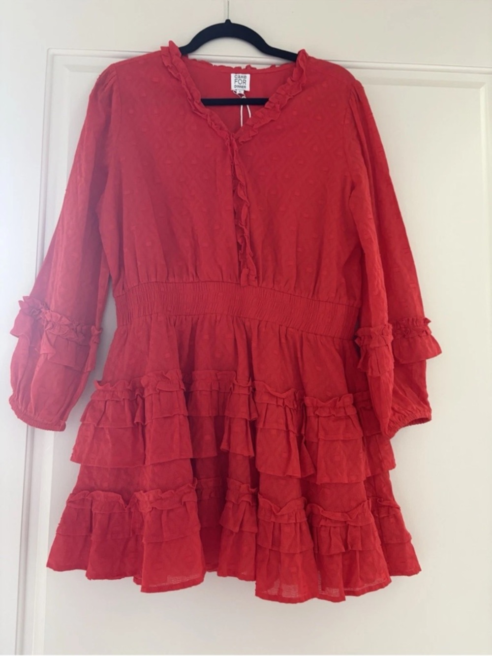 Women’s Cake for Dinner Red Ruffle Dress size L